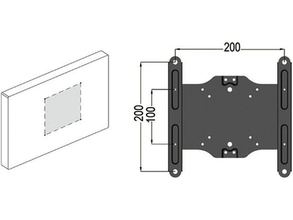 Multibrackets M Desktopmount VESA Adapter 200x200