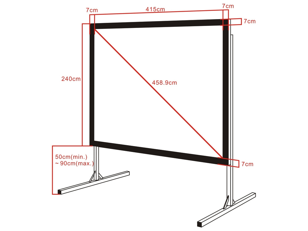 Multibrackets M Quick Fold Projection Screen,16:9,400x225,180''