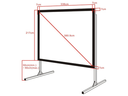 Multibrackets M Quick Fold Projection Screen, 16:10,323x202,150''