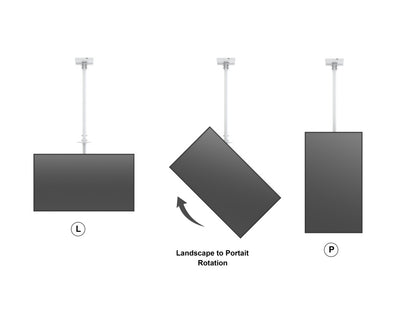 Multibrackets M Public Ceilingmount Large Back to Back White 3000