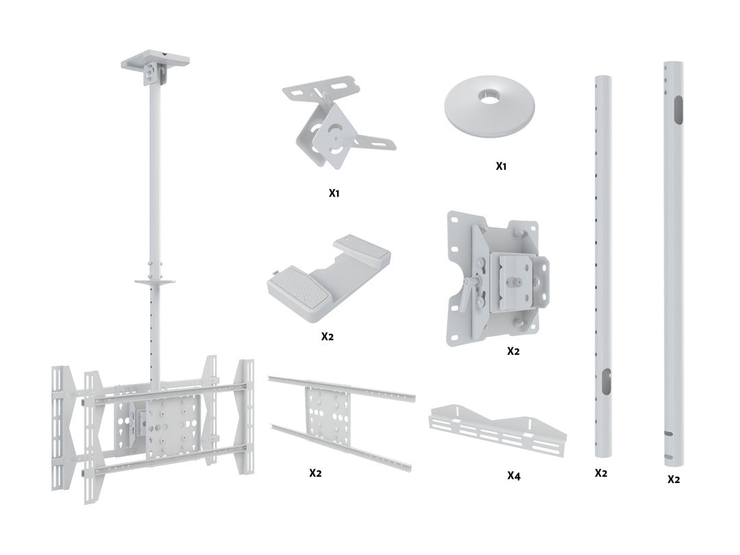 Multibrackets M Public Ceilingmount Large Back to Back White 3000