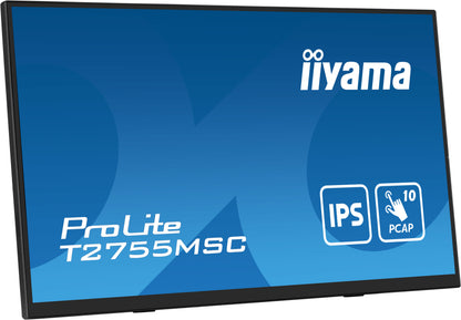 iiyama ProLite T2755MSC-B1 computer monitor 68.6 cm (27") 1920 x 1080 pixels Full HD LED Touchscreen Tabletop Black