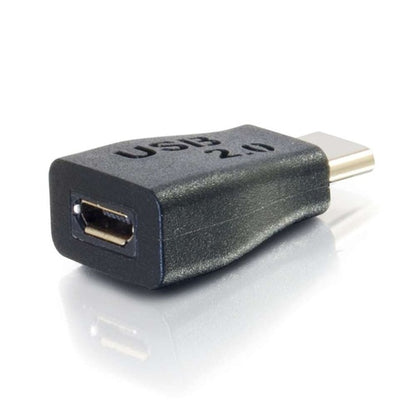 C2G USB 2.0 USB-C® to USB Micro-B Adapter Converter M/F - Black