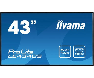 iiyama ProLite LE4340S-B1 43" Full HD LED 12/7 Operation Professional Large Format Display