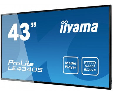 iiyama ProLite LE4340S-B1 43" Full HD LED 12/7 Operation Professional Large Format Display