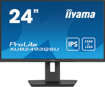 iiyama ProLite XUB2493QSU-B5 computer monitor 61 cm (24") 2560 x 1440 pixels Wide Quad HD LED Black