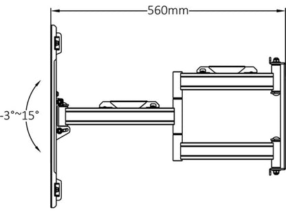 Multibrackets M Universal Flexarm Full Motion Corner Mount HD