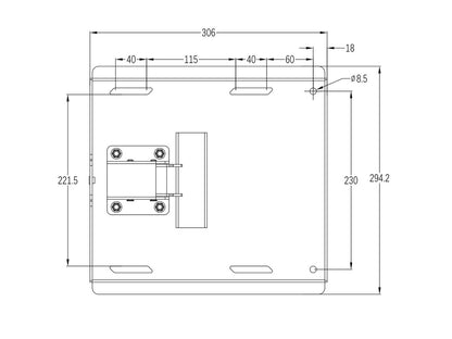 Multibrackets M Universal Swing Arm 180 Degrees Large Black