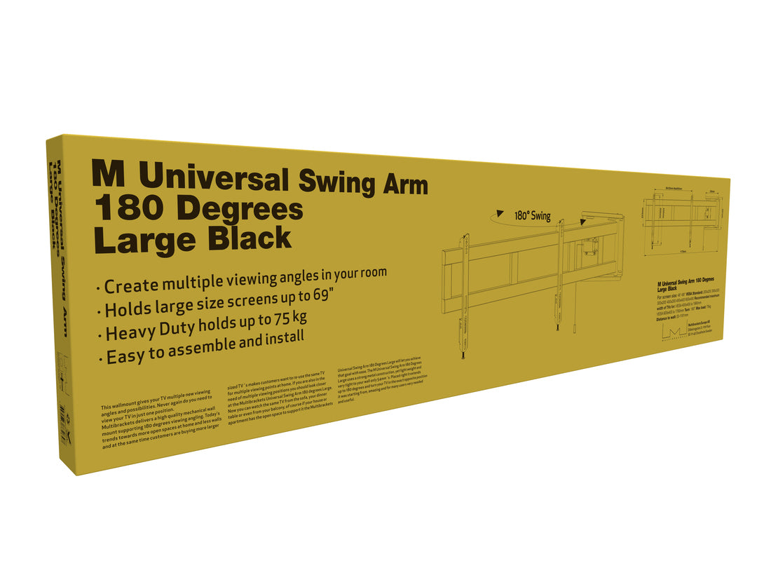 Multibrackets M Universal Swing Arm 180 Degrees Large Black