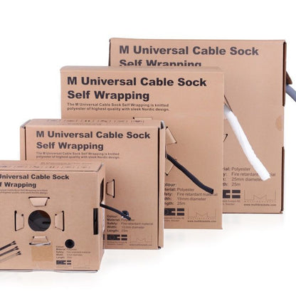 Multibrackets M Universal Cable Sock Self Wrapping 25mm Black 25m