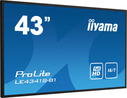 iiyama ProLite LE4341S-B1 42" Digital Signage IPS Full HD Display with 18/7 Operation