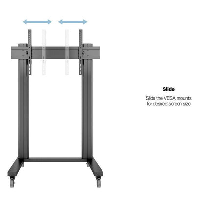 Multibrackets M Public Display Stand 180 Dual Pillar Wheelbase Black