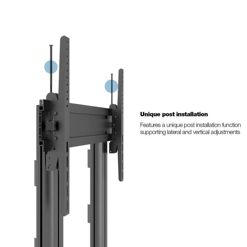 Multibrackets M Public Display Stand 180 Dual Pillar Wheelbase Black