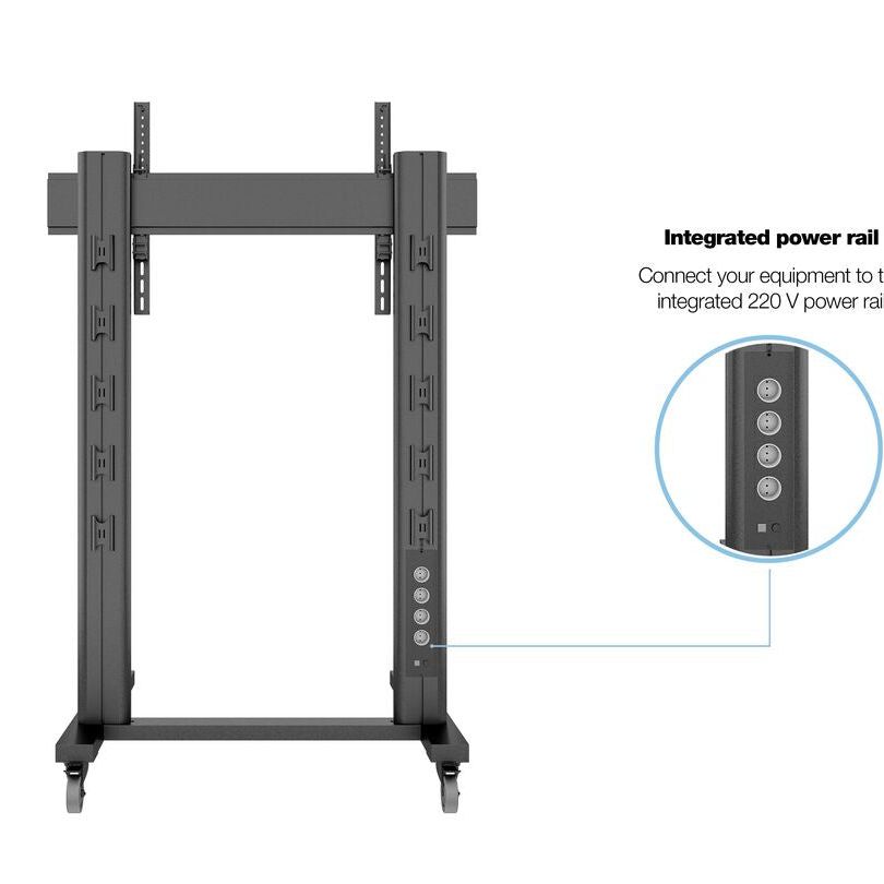 Multibrackets M Public Display Stand 180 Dual Pillar Wheelbase Black