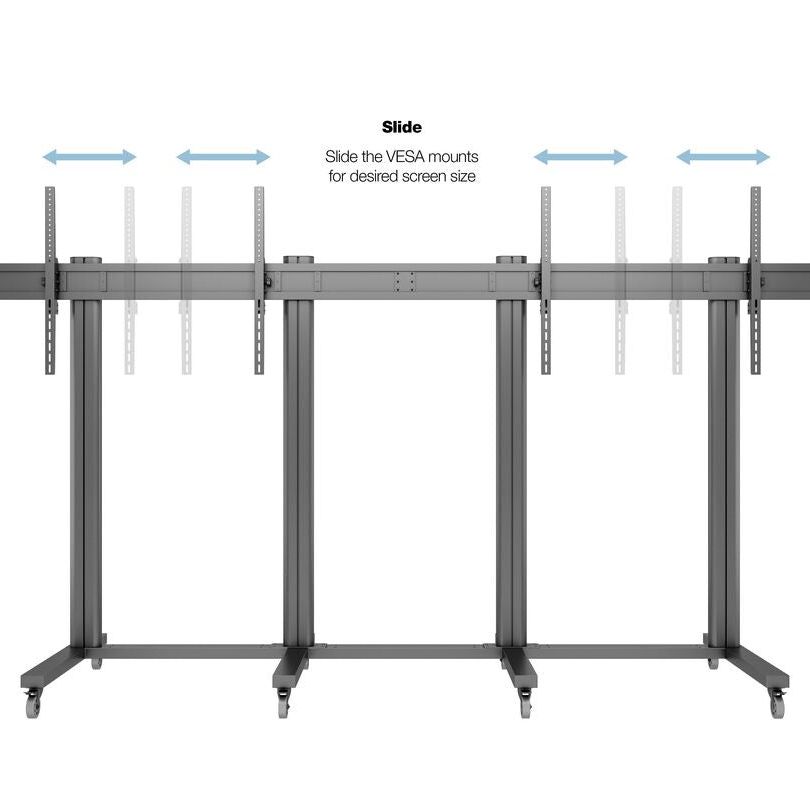 Multibrackets M Public Display Stand 210 Dual Screen 70"-110" Black