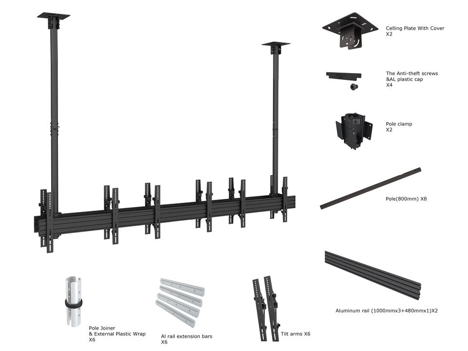 Multibrackets M Ceiling Mount Pro MBC3X1U2