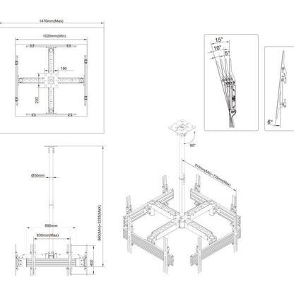 Multibrackets M Ceiling Mount Pro MBC4U