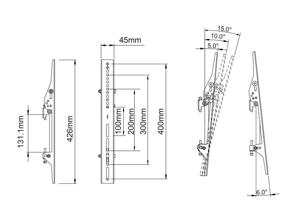 Multibrackets M Pro Series - Tilt Arms 400mm