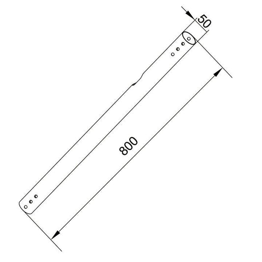Multibrackets M Pro Series - Extension Pipe 0.8m Black