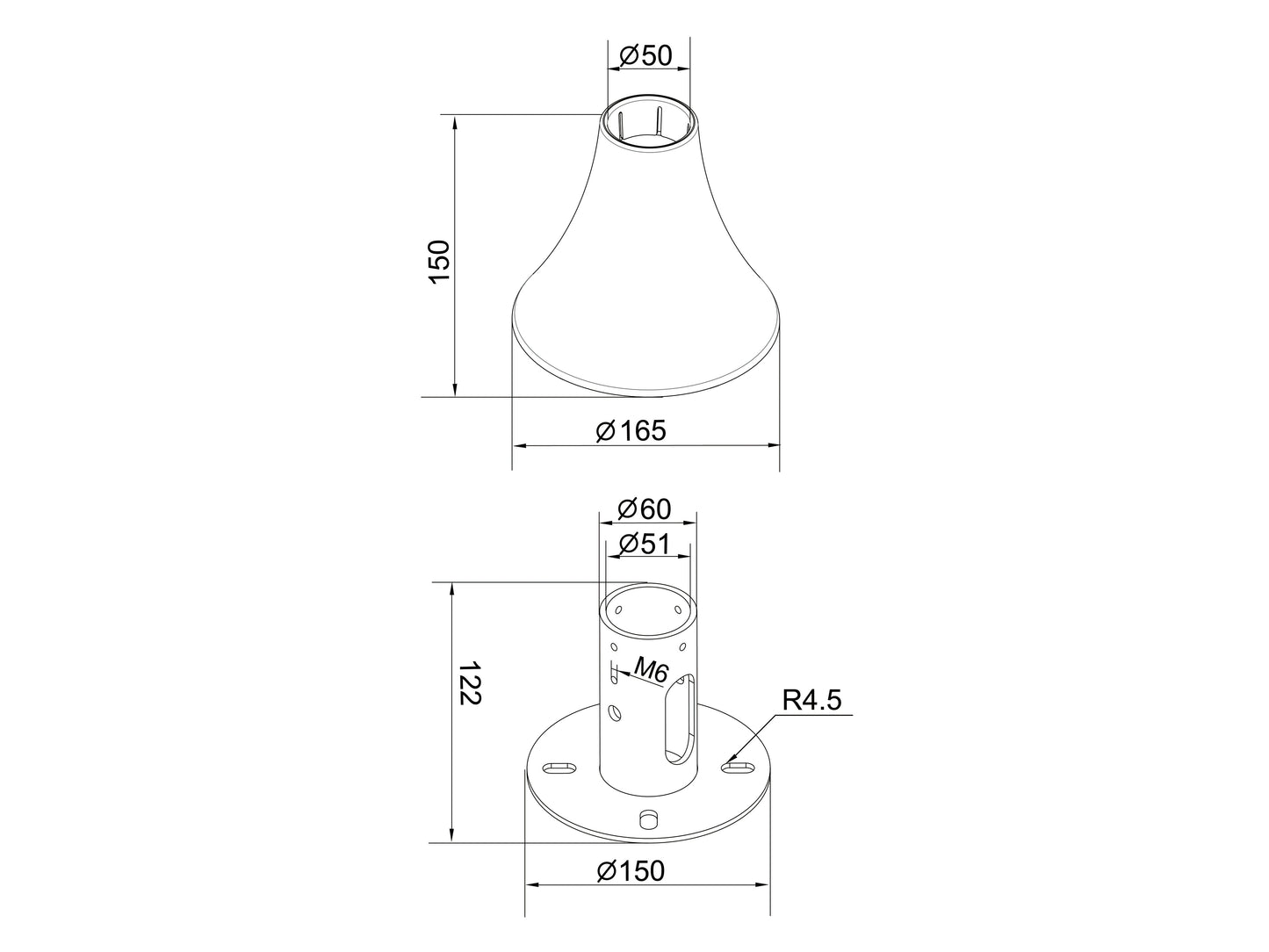 Multibrackets M Pro Series - Floor To Ceiling Wall Plate White