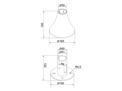 Multibrackets M Pro Series - Floor To Ceiling Wall Plate White