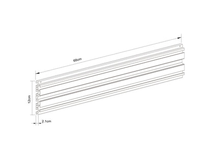 Multibrackets M Pro Series - Single Screen Rail 68cm Black