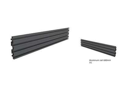 Multibrackets M Pro Series - Single Screen Rail 68cm Black