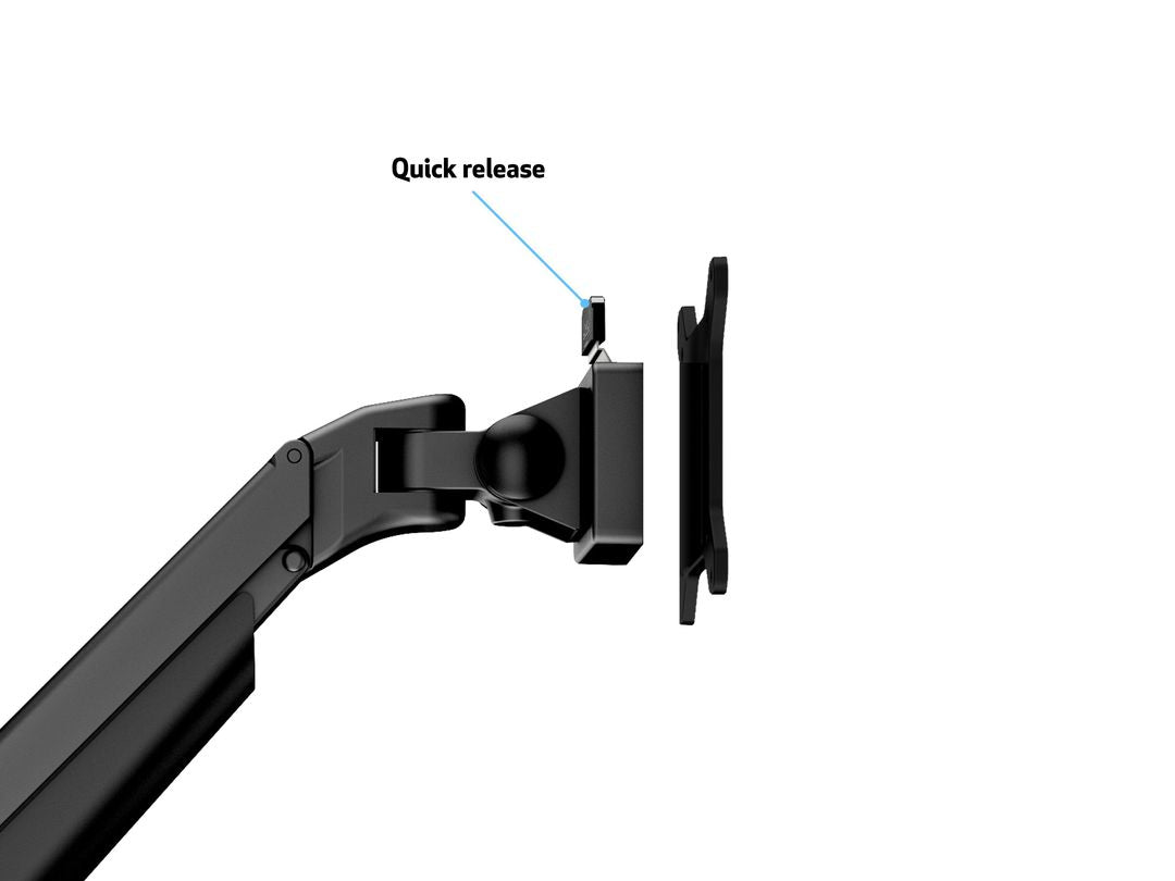 Multibrackets M VESA Gas Lift Arm Dual Side by Side Black