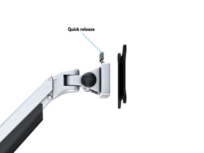 Multibrackets M VESA Gas Lift Arm Dual Side by Side Silver