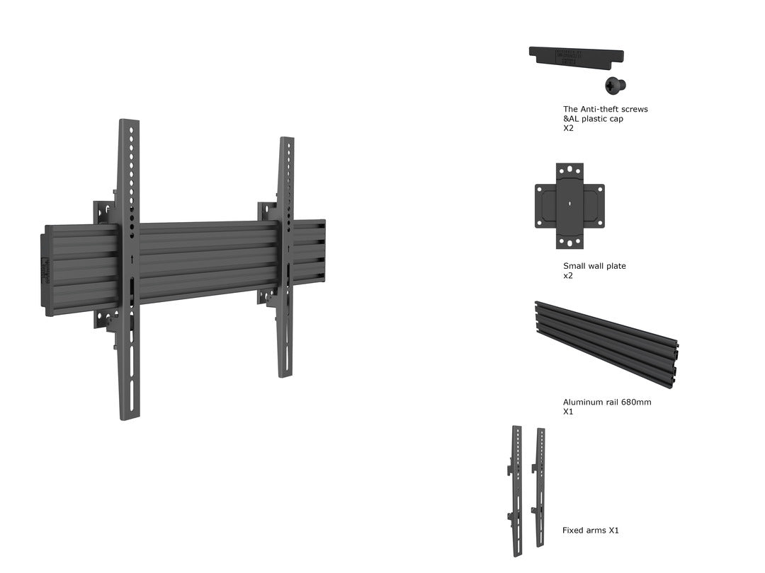 Multibrackets M Wallmount Pro MBW1U Fixed Black