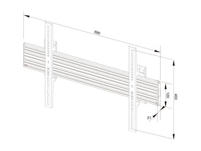 Multibrackets M Wallmount Pro MBW1U Fixed Black