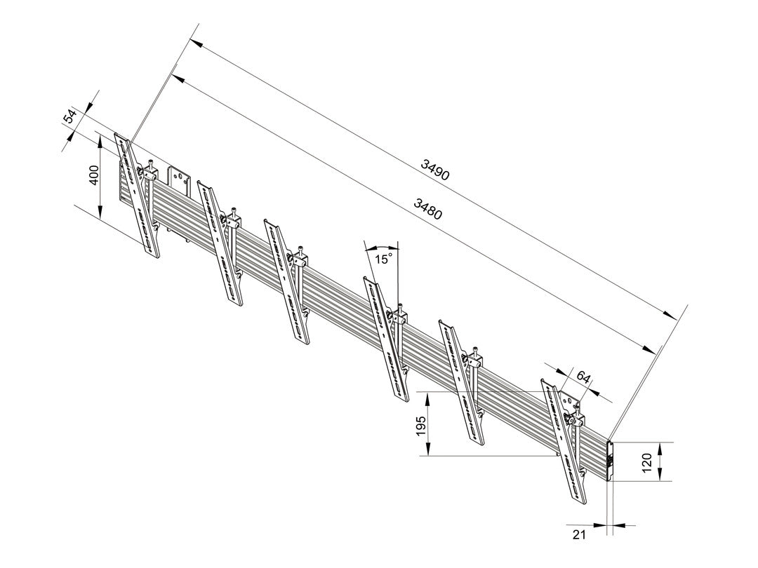 Multibrackets M Wallmount Pro MBW3U Tilt Black