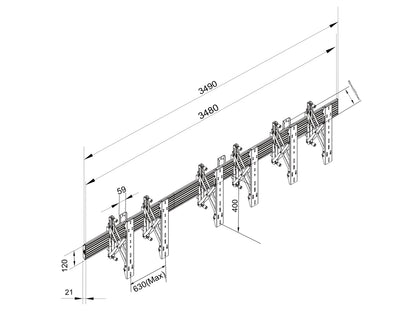 Multibrackets M Wallmount Pro MBW3X1U Push In Pop Out Black