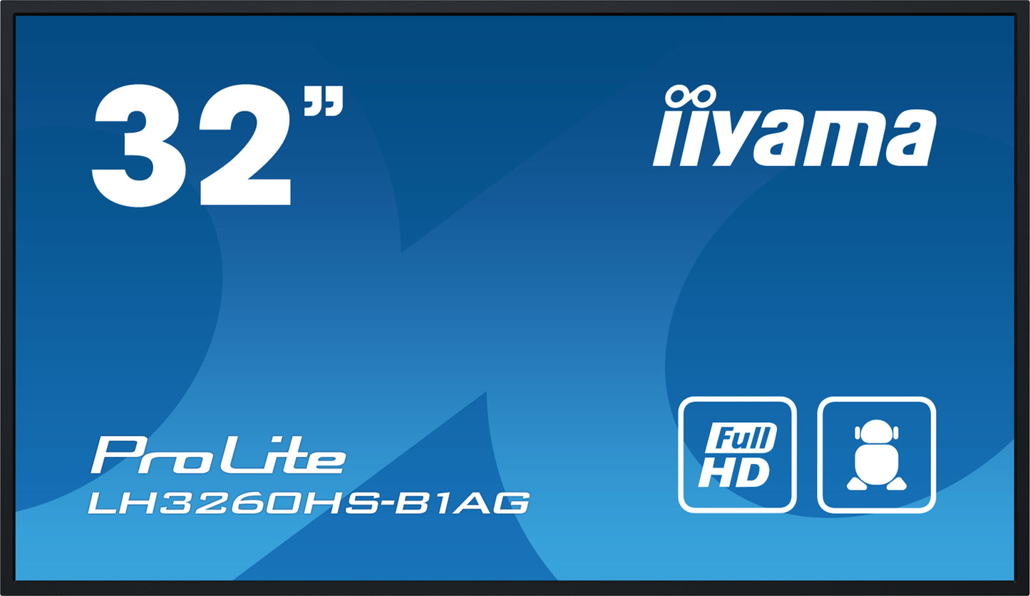 iiyama PROLITE Digital A-board 80 cm (31.5") LED Wi-Fi 500 cd/m² Full HD Black Built-in processor Android 11 24/7