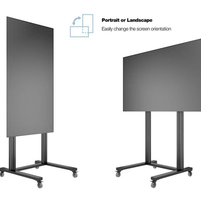 Multibrackets M Public Display Stand 210 Dual Pillar Wheelbase Black