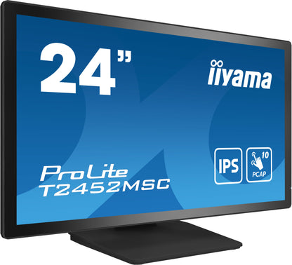 iiyama ProLite T2452MSC-B1 computer monitor 60.5 cm (23.8") 1920 x 1080 pixels Full HD LCD Touchscreen Multi-user Black