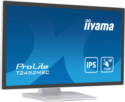 iiyama ProLite computer monitor 60.5 cm (23.8") 1920 x 1080 pixels Full HD LCD Touchscreen Multi-user White