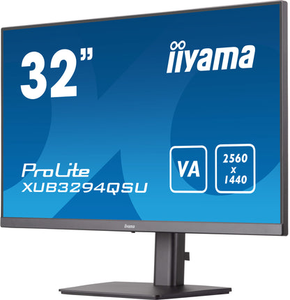 iiyama ProLite XUB3294QSU-B1 computer monitor 80 cm (31.5") 2560 x 1440 pixels Wide Quad HD LCD Black