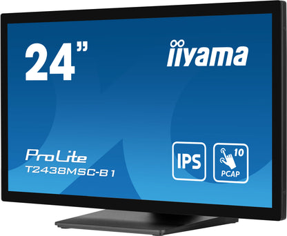 iiyama ProLite computer monitor 60.5 cm (23.8") 1920 x 1080 pixels Full HD LED Touchscreen Black