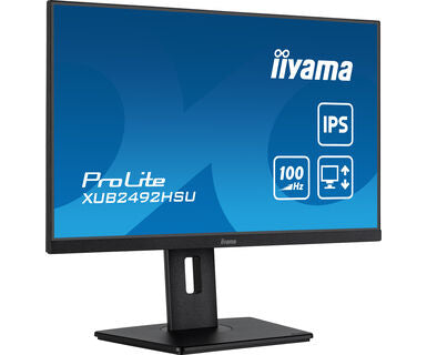 iiyama ProLite XUB2492HSU-B6 24" IPS 100Hz Full HD Display with Height Adjust Stand