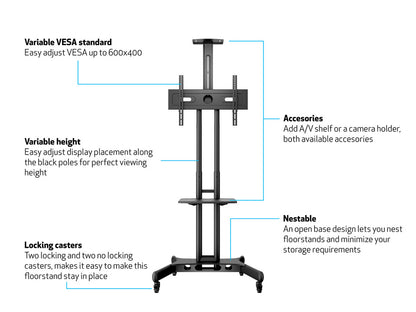 Multibrackets M Public Floorstand Shelf Basic 150