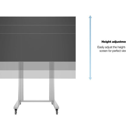 Multibrackets M Public Display Stand 210 Dual Pillar Wheelbase Silver