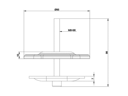 Multibrackets M VESA Deskmount Officeline Grommet Base Black