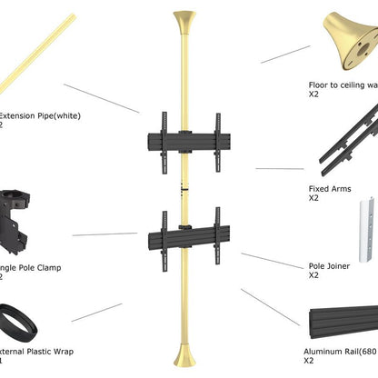 Multibrackets M Floor to Ceiling Mount Pro MBFC2U Brass