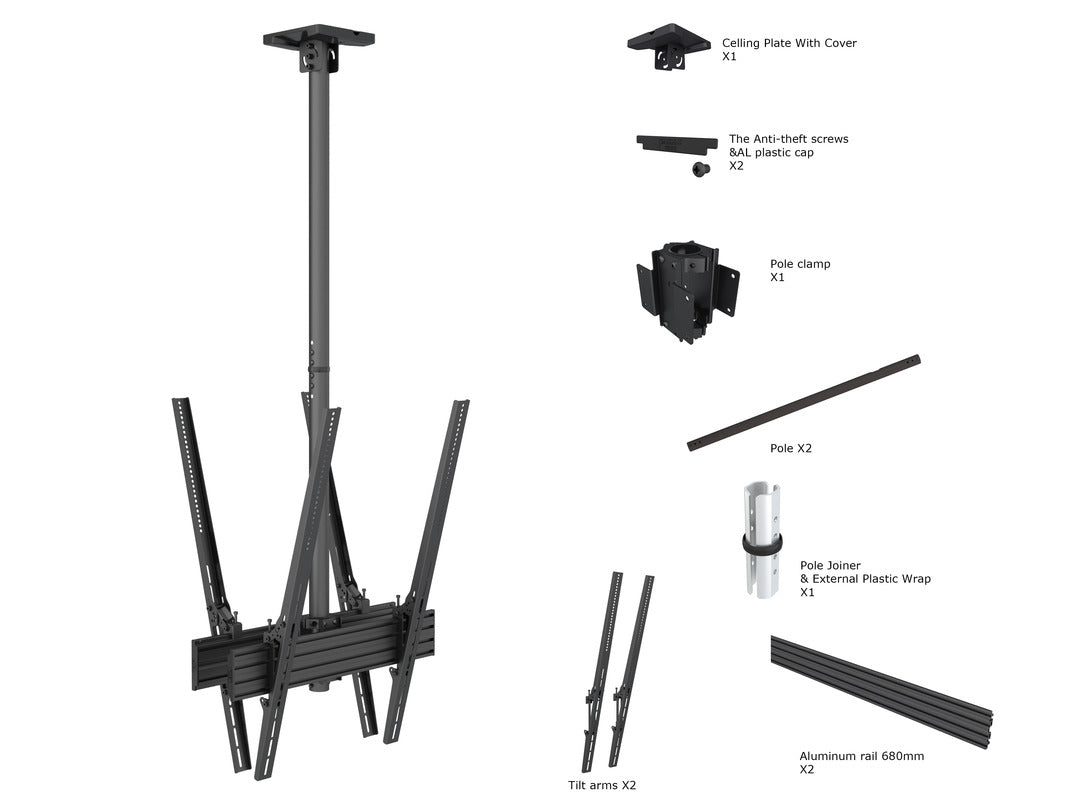 Multibrackets M Ceiling Mount Pro MBC1UX2PHD