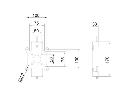 Multibrackets M Pro Series - Monitor Mount Fixed Pro 50/75/100