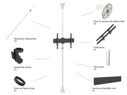 Multibrackets M Floor to Ceiling Mount Pro MBFC1U White