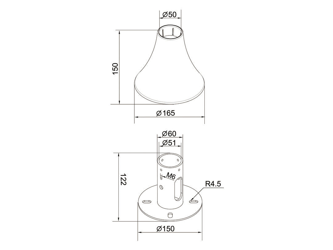 Multibrackets M Pro Series - Floor To Ceiling Wall Plate Brass