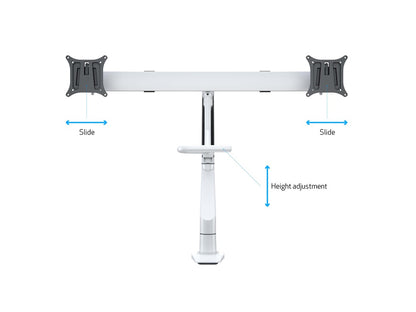 Multibrackets M VESA Gas Lift Arm w. Duo Crossbar 2 White