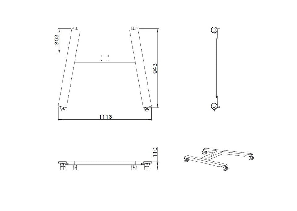 Multibrackets M Public Display Stand Wheelbase HD Silver